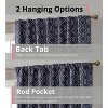 HLC.ME Franklin Moroccan 100% Complete Blackout Heavy Thermal Insulated Rod Pocket Back Tab Curtain Panels, Set of 2 - 4 of 4