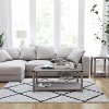 Merrick Lane Modern Farmhouse Engineered Wood Coffee Table and Powder Coated Steel Accents - 2 of 2