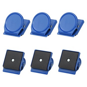 Unique Bargains Stainless Steel Hooks and Hangers Refrigerator Magnetic Clips 1.38" x 1.22" 6 Pcs - 1 of 3