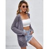 Women Crochet Lightweight Cardigan Cover Up Open Front Long Sleeve Summer Cardigans - 3 of 4