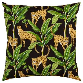 22"x22" Oversize Poly-Filled Cheetah Print Indoor/Outdoor Square Throw Pillow - Rizzy Home
