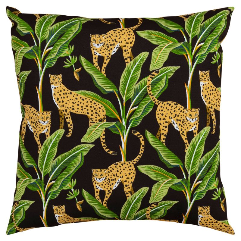 22&#34;x22&#34; Oversize Poly-Filled Cheetah Print Indoor/Outdoor Square Throw Pillow - Rizzy Home, 1 of 7