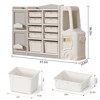 FONTOI Kids Toy Storage Cabinet, Car-Design Multi-functional Storage Organizer with Shelf&Bins for Playroom, Bedroom, Grey, 12.6"*36.22"*57.09" - 3 of 4
