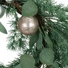 DOMETOUR 26 Inch Artificial Christmas Wreath, Pine Needle Wreath with Balls for Front Door Winter Christmas Decor Indoor Outdoor - 4 of 4