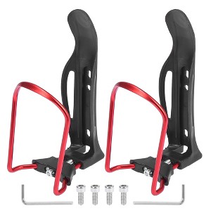 Unique Bargains Aluminum Alloy Water Coffee Adjustable Bicycle Drink Beverage Holders 2 Pcs - 1 of 4