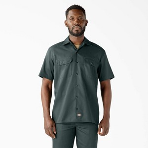 Dickies Short Sleeve Work Shirt, Hunter Green (GH), ,3X Large Tall - 1 of 3