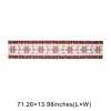 Unique Bargains Christmas Table Runner Snowflake Reindeer Polyester Red White 71x14 Inch 1 Pc - 3 of 4