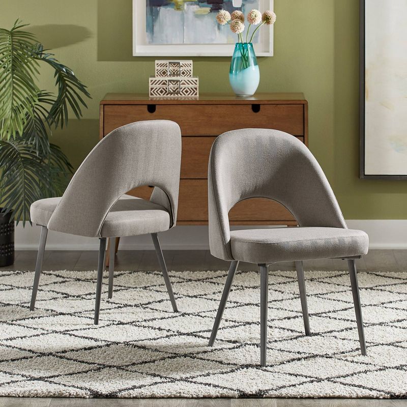 Set of 2 Ragan Upholstered Dining Chairs - Inspire Q, 3 of 11