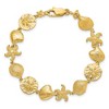 Black Bow Jewelry 14k Yellow Gold Sea Life Bracelet - 7.25 Inch - 3 of 4