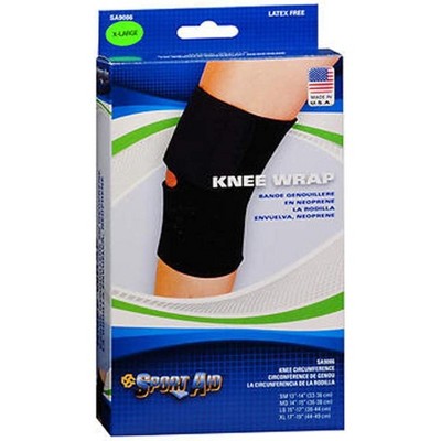 Sport Aid Neoprene Knee Wrap Support XL Black