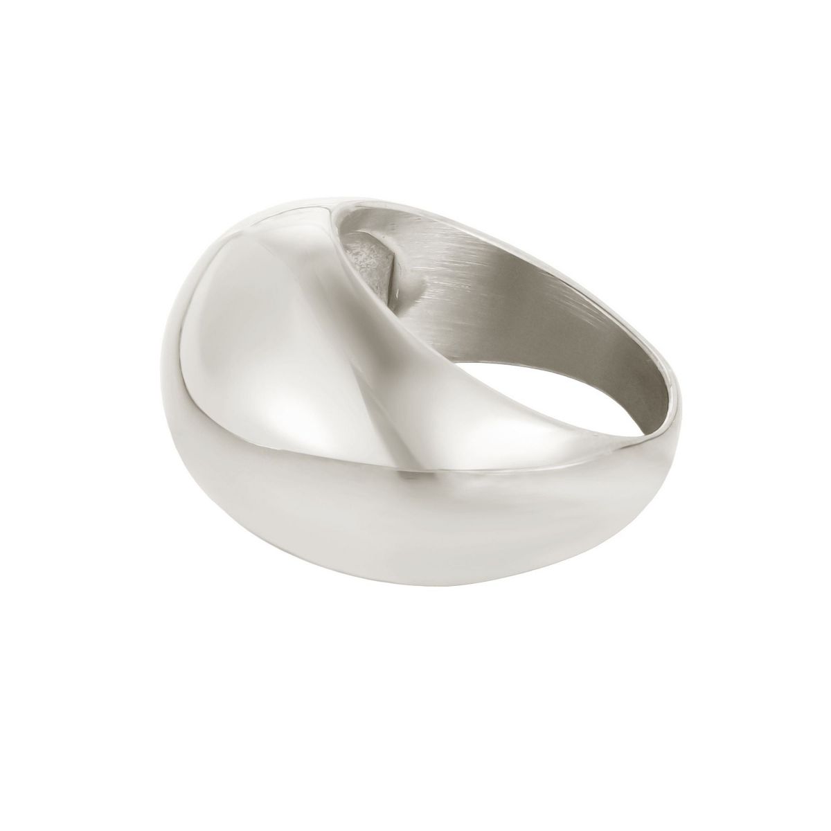 Adornia Tarnish Resistant Silver Dome Statement Ring - thumbnail 3