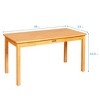 ECR4Kids Rectangular Hardwood Table with 24in Legs and Four 14in Chairs, Kids Furniture - 3 of 4