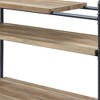 Acme Furniture 32" Brantley Decorative Bookshelf Oak and Sandy Black Finish: Metal Frame, 3-Tier Storage Display Unit - 4 of 4
