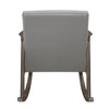 Faux Leather Button Tufted Rocking Chair with Solid Wood Frame and Foam Padding for Living Room - 4 of 4