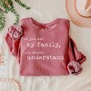 Simply Sage Market If You Met My Family You Would Understand Lightweight Garment Dyed Sweatshirt - M - Crimson - 3 of 4