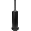 Home Mart Goods Black Matte Stainless Steel Toilet Brush Set with Holder - 16" Tall - 4 of 4
