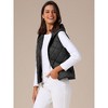 INSPIRE CHIC Women's Lightweight Hooded Sleeveless Button Down Casual Puffer Vest - 3 of 4
