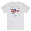 Mens Coors Light Mountain Pocket Logo with Rear Logo Print Grey T-Shirt - 2 of 4