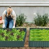 Costway 1/2 PCS 3-Tier Raised Garden Bed,47" x 47" x 24" Metal Outdoor Elevated Planter Box Black/Green - 4 of 4