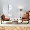 NicBex 1pc Accent Chair PU Leather Metal Frame Sofa Lounge Chair Reading Chair Comfy Chair Arm Chair Furniture for Living Room - 3 of 4