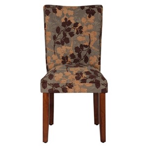 Parsons Dining Chair - Brown/Tan Leaf - HomePop