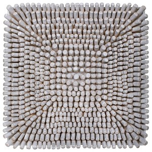 Uttermost Portside Wood Wall Panel – 24x24 Inches, Beech and Fir Wood, Light Finish with Gray Glaze, Coastal Style - 1 of 4