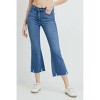 Women's High Rise Crop Flare w/ Distressed Hem Medium - JUST BLACK DENIM - 4 of 4
