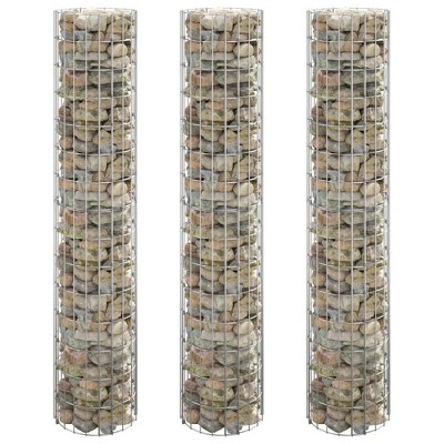 vidaXL Gabion Raised Bed Silver Galvanized steel Medium Durable