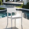 VYNXARIA Outdoor Patio Aluminum Stationary Dining Chairs 4PCS with Outdoor-grade Sunbrella Fabric Cushions, Tapered Feet,Grayish - 3 of 4