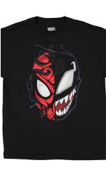 Marvel Comics Big Boys' Spider-Man vs Venom Split Face Graphic T-Shirt