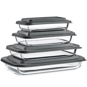 Sorbus Glass Meal Prep Containers with Airtight Lids - 1 of 4