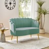 Savier 50.2" Contemporary Velvet Living Room and Bedroom Tufted Loveseat | KARAT HOME - 3 of 4