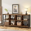 8 Cube Storage Organizer Bookshelf, 3 Tier Metal Horizontal Bookcase, 62 Inch Console Bookshelves - 4 of 4