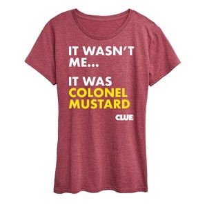 Women's - Clue - It Wasnt Me It Was Colonel Mustard Short Sleeve Graphic T-Shirt - 1 of 4