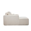 Modern 62.5" Single Sofa Chair, Plush Corduroy, Fluffy Lounge with Backrest Pillow for Living Room - 2 of 4