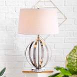 26" Metal Logan Orb Table Lamp (Includes LED Light Bulb) Silver - JONATHAN Y