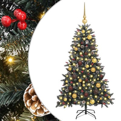vidaXL Artificial Christmas Tree with 150 LEDs Green 68 x 68 x 120 cm