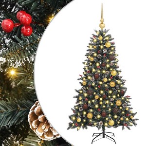 vidaXL Artificial Christmas Tree with 150 LEDs Green 68 x 68 x 120 cm - 1 of 4