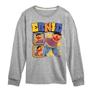 Boys' - Sesame Street - Ernie Photoreal -Toddler and Youth Long Sleeve T-Shirt Long Sleeve Graphic T-Shirt - 1 of 3