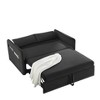 GDFStudio Rune 55" Modern Convertible Velvet Upholstered Sofa Bed with 3 Levels Adjustable Backrest and 2 Lumbar Pillows - 4 of 4