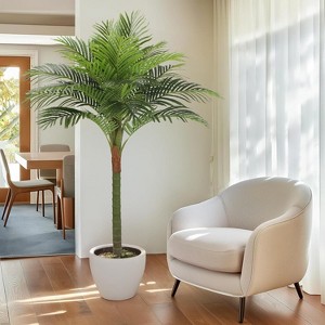 Palm Tree Artificial Tropical Plant 5FT Tall Faux Plants Indoor Fake Floor Plants Decorative Palm Tree Large Office Plant Artificial Palm Trees - 1 of 4