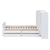 Twin Size Wood Platform Bed with Vertical All-in-One Cabinet and 4 Drawers - 4 of 4