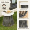 Spruce & Spring Outdoor Patio Furniture Bistro Set Swivel Chair - 2 of 4