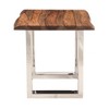 Brownstone 2.0 End Table Brown - Treasure Trove Accents: 28" Square Side Table, Stainless Steel Frame - 3 of 4