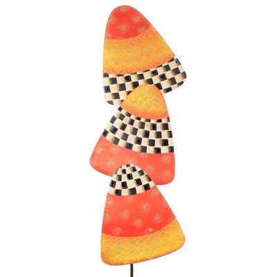 46.0 Inch Elegant Candy Corn Stake Glittered Decorative Garden Stakes