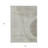 Taupe Beige And Ivory Striped Washable Indoor Outdoor Area Rug - 3 of 4