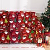 Lomsoe Red Christmas Throw Blanket, Santa Claus Christmas Tree Printed Flannel Blanket, Soft, Plush, Warm Winter Cabin Bed Throw - 4 of 4