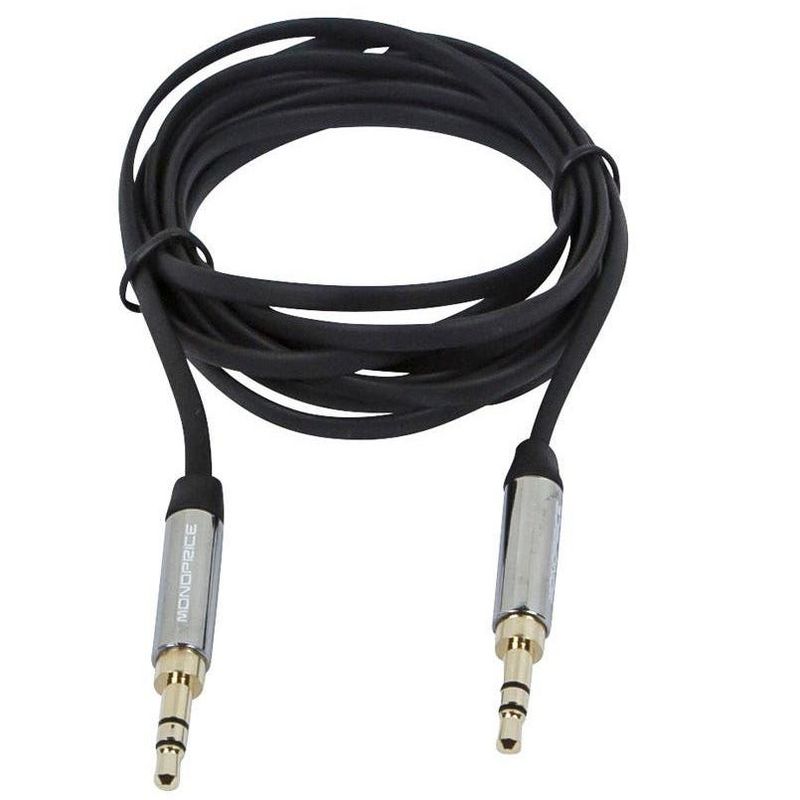 Monoprice Audio Cable - 3 Feet - Black | 3.5mm Stereo Male Plug to 3.5mm Stereo Male Plug, Gold Plated, 2 of 5