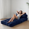 MAXYOYO Corduroy Folding Sofa Bed, Convertible Sleeper Chair with Pillow Foldable Mattress with Back Support, Navy - 4 of 4
