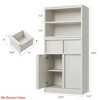 Bathroom Tall Bathroom Cabinet, Floor Storage Cabinet w/ Doors & 2 Drawers, 51" H Tall Organizer Cabinet Freestanding - 2 of 4